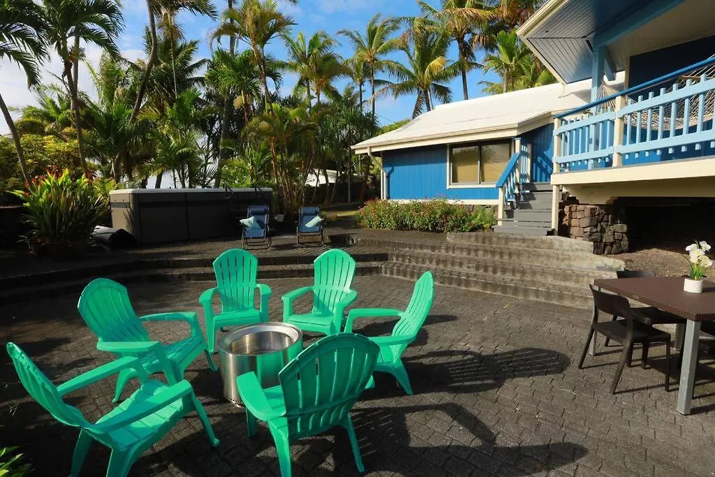 Kehena Black Sand Beach House - Ocean View Swim Spa Pahoa 0*,