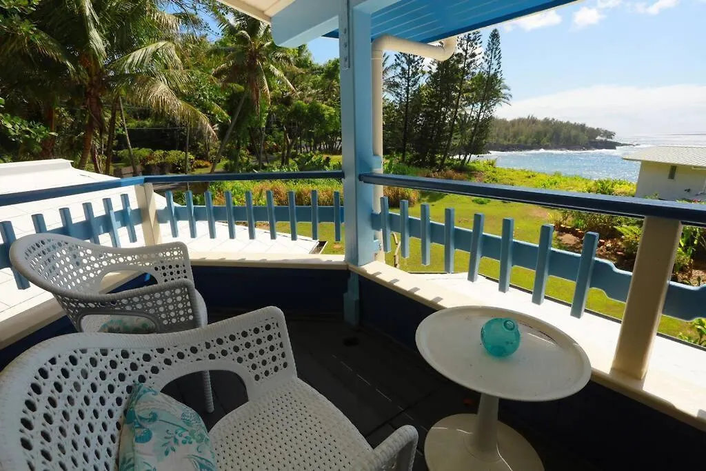 Kehena Black Sand Beach House - Ocean View Swim Spa Pahoa Holiday home