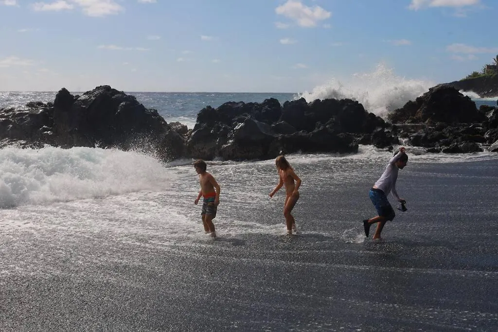 Kehena Black Sand Beach House - Ocean View Swim Spa Pahoa 0*,  United States